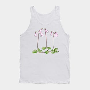 Nordic Wildflower Linnea  Borealis Twinflower Pretty Pink Flowers floral Tank Top